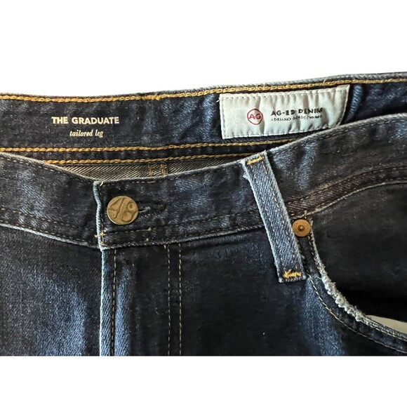 AG Adriano Goldschmied Mens Graduate Tailored Leg Jeans  34  Stretch AG-ed Denim - Picture 10 of 16